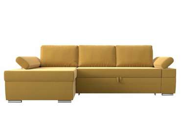 Угловой диван-кровать Канкун желтого цвета левый угол