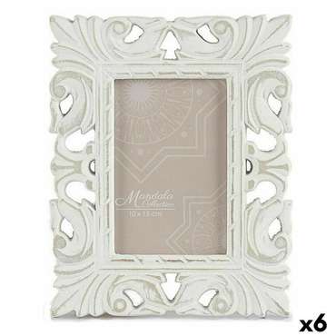Фоторамка 18,5 x 23 x 1,3 cm Белый Деревянный MDF (6 штук)