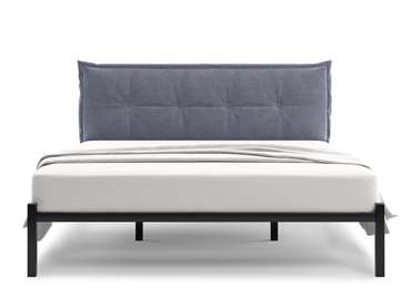 Кровать Лофт Cedrino 140х200 серого цвета без подъемного механизма