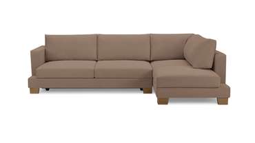 Угловой диван-кровать Дрезден светло-коричневого цвета