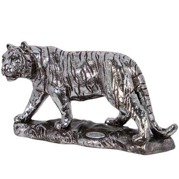 Статуэтка Крадущийся тигр серебряного цвета