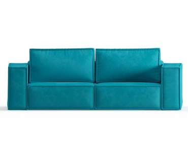 Диван-кровать из велюра Ли Рой голубого цвета