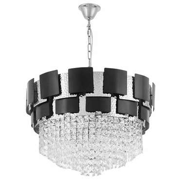 Подвесная люстра LDP 7045-600 BK+CHR (цвет прозрачный)