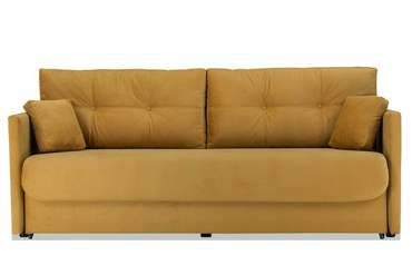 Прямой диван-кровать Шерлок желтого цвета