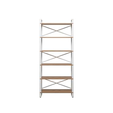 Стеллаж Стилвуд 136 бело-бежевого цвета