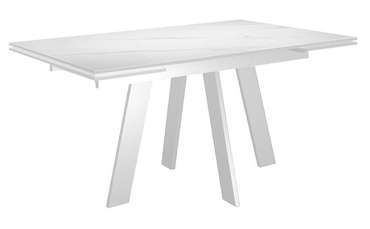 Раздвижной обеденный стол DikLine SKM140 белого цвета