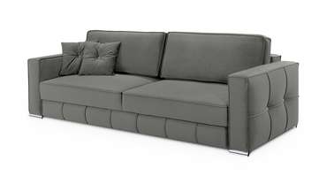 Прямой диван-кровать Диадема Лайт серого цвета