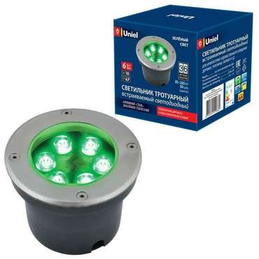 Ландшафтный светодиодный светильник (UL-00006822) Uniel ULU-B11A-6W/Green IP67 Grey