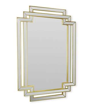 Настенное зеркало Caseus Light 70x110 в раме золотого цвета