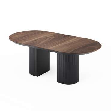 Раздвижной обеденный стол Рана коричнево-серного цвета