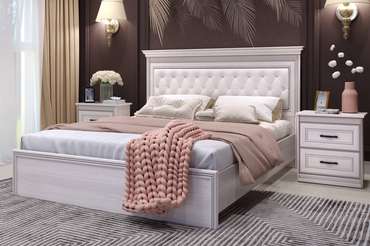 Кровать Неаполь 160х200 цвета ясень анкор с анатомическим основанием