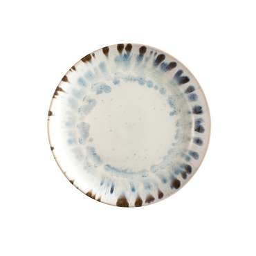 Комплект из четырех десертных тарелок Amadora бело-синего цвета