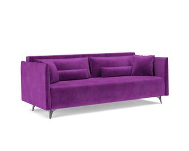 Прямой диван-кровать Майами фиолетового цвета