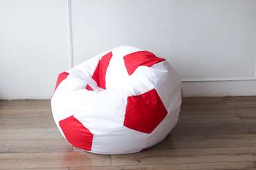 Кресло Мяч красно-белого цвета