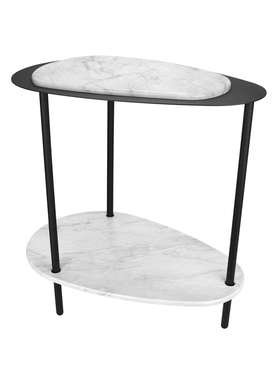 Кофейный столик бело-черного цвета