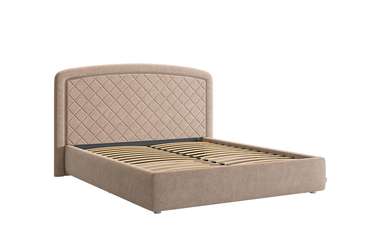 Кровать Сильва 2 160х200 бежево-коричневого цвета без подъемного механизма