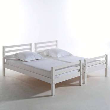 Кровать двухъярусная из массива сосны Maysar белого цвета