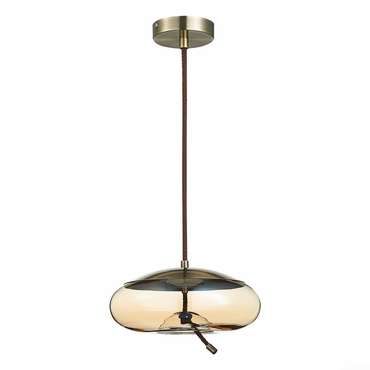 Подвесной светильник Ozzio янтарно-бронзового цвета