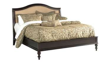 Кровать Leysa 180х200 темно-коричневого цвета