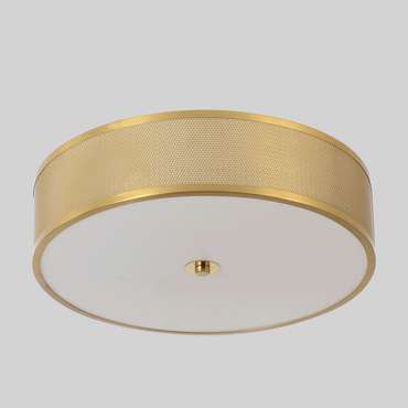 Потолочный светильник BUTTON PL32W LED (металл, цвет латунь)