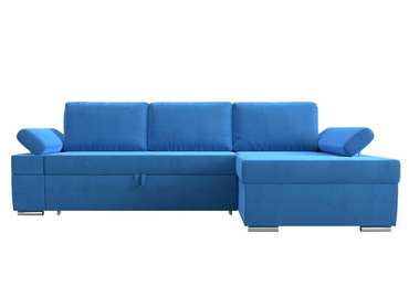 Угловой диван-кровать Канкун голубого цвета правый угол