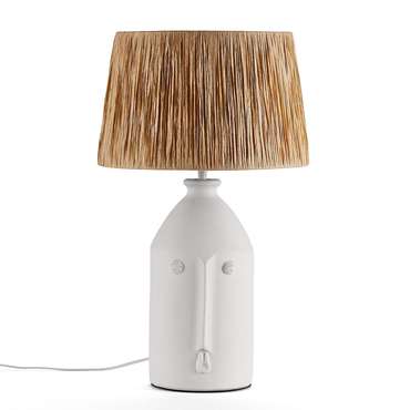 Настольная лампа Manoni бело-бежевого цвета