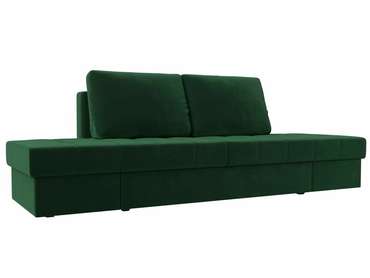 Прямой диван трансформер Сплит зеленого цвета