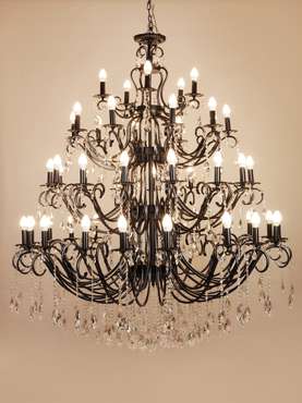 Подвесная люстра SD734-BL (металл, цвет черный)