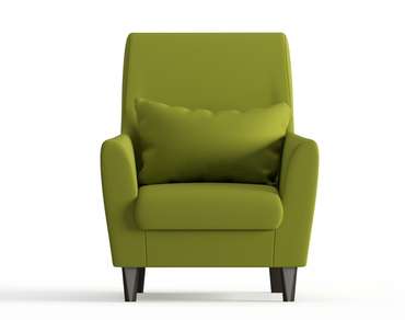 Кресло из велюра Кастилия зеленого цвета