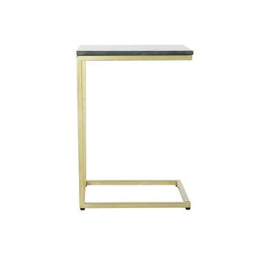 Вспомогательный стол 40 x 46 x 65 cm Чёрный Позолоченный Мрамор Железо