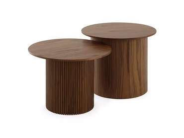 Набор из двух журнальных столиков Mono 50 коричневого цвета