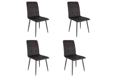 Набор из четырех стульев Мартин темно-коричневого цвета