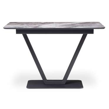 Раздвижной обеденный стол Бугун черно-серого цвета 