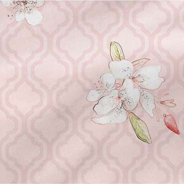 Простынь нижняя Chinoiserie 90x200 розового цвета