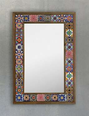 Настенное зеркало 43x63 с мозаикой из камня