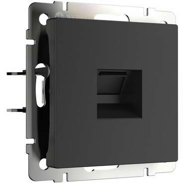 W5120108/ Розетка Ethernet RJ-45 cat. 6A экранированная (черный матовый) W5120108 Встраиваемые механизмы черные матовый