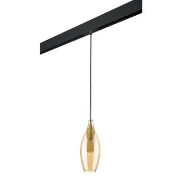Светильник д/1-фазн трека PENTOLA 1х25W G9 ХРОМ/ЯНТАРЬ/ЧЕРНЫЙ (803023+595007)