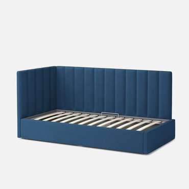 Кровать Меркурий-3 90х190 синего цвета с подъемным механизмом