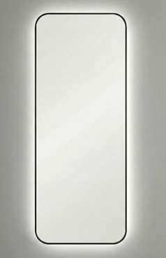 Настенное зеркало Smart XL в раме черного цвета с подсветкой