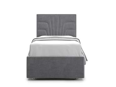 Кровать Premium Milana 90х200 серого цвета с подъемным механизмом