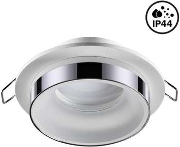 Потолочный светильник встраиваемый IP44 круглый светодиодный IP44 Novotech Water 370782