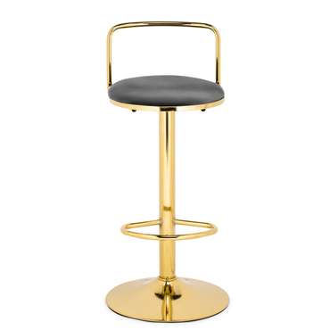 Барный стул Lusia серо-золотого цвета