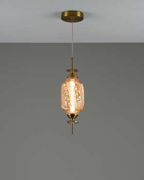 Светильник подвесной светодиодный Tale бронзово-янтарного цвета