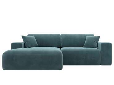 Угловой диван-кровать Лига 036 Классик темно-бирюзового цвета левый угол