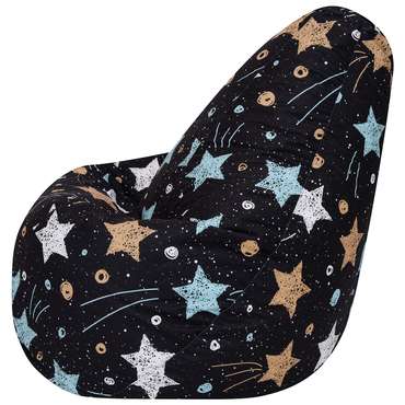 Кресло-мешок Груша Star XL черного цвета
