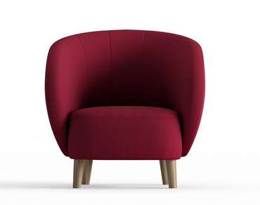Кресло Чарльз в обивке из велюра бордового цвета