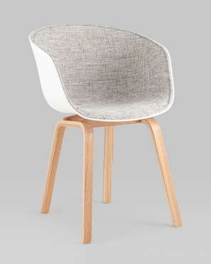 Кресло Libra Soft бело-серого цвета