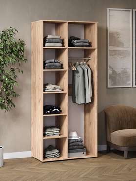 Распашной шкаф для одежды Ингрия Luxe 6 зеленого цвета