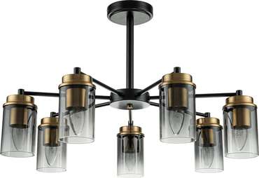 Потолочная люстра на штанге Escada Dinasty 2118/7P E14*40W Black/Brass