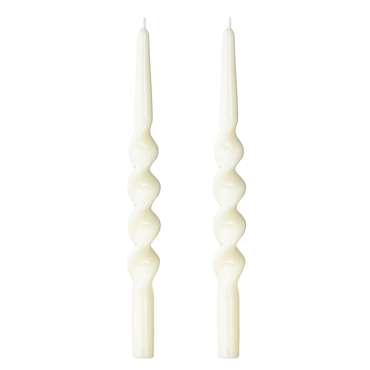 Набор из двух свечей кремового цвета